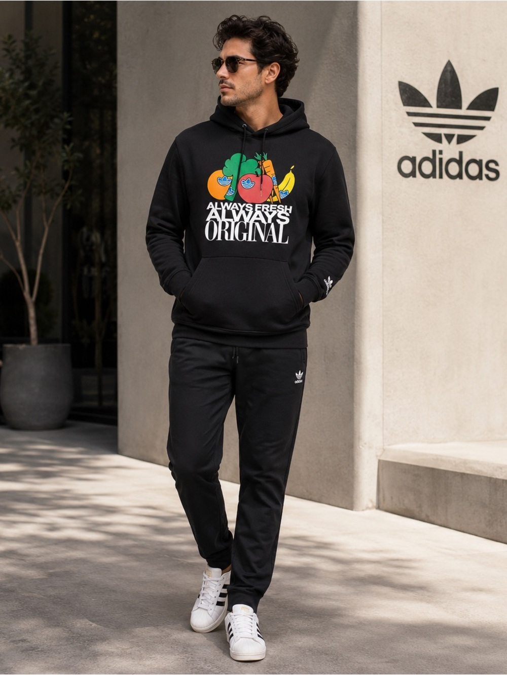 NWT ADIDAS ORIGINALS OG ALWAYS FRESH TREFOIL HOODIE MEDIUM HD5259 Sweatshirt